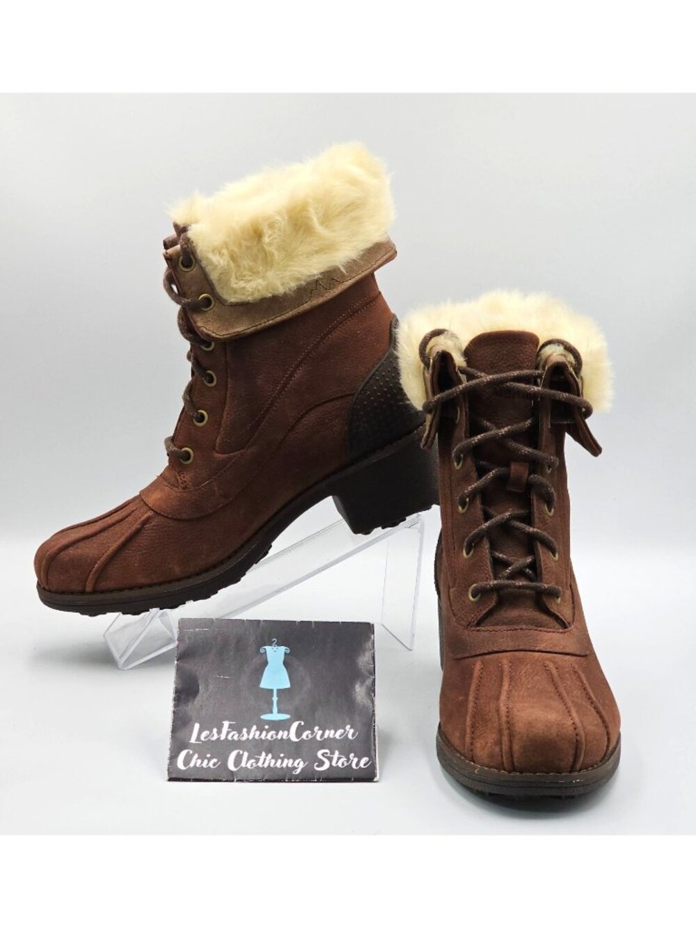 Merrell Womens Brown Leather Chateau Mid Lace Polar Waterproof Boots Size 9 2946